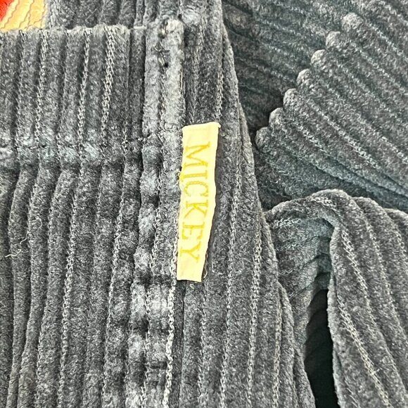 Vintage Disney Mickey Mouse Pluto Corduroy Shirt Embroidered Black 90s Large - Picture 7 of 12